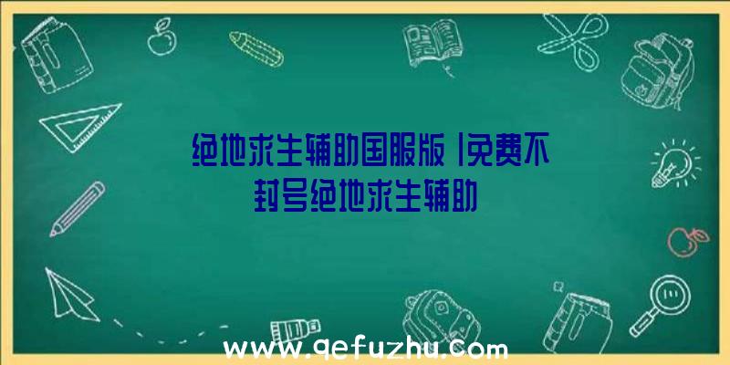 「绝地求生辅助国服版」|免费不封号绝地求生辅助